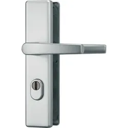 WET-Schutz-Drückergarnitur,Langschild KLS114 ZS,Profilzylinder gelocht,E72,ALU