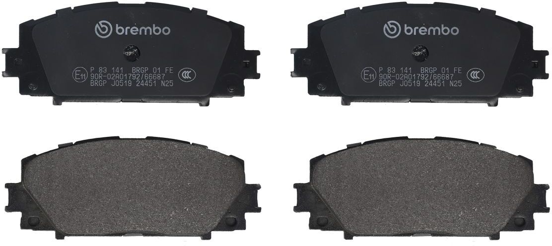Bremsbelagsatz, Scheibenbremse PRIME LINE BREMBO P 83 141