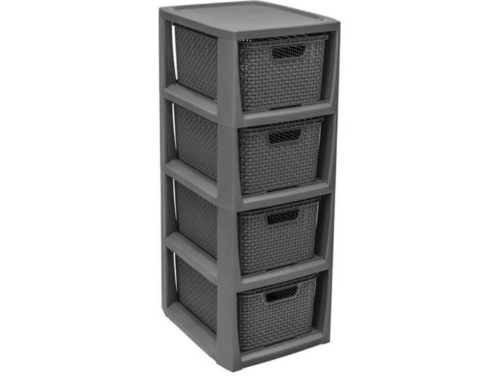 Etagère - BranQ - 4 paniers - Anthracite - Dimensions: 24x29 5x64 cm - Capacité: 28 L