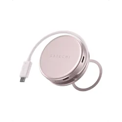 Satechi OntheGo 5-in-1 USB-C Hub mit HDMI und SD (USB-C, 5 Ports), Dockingstation + USB Hub, Rosa