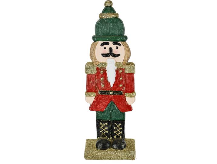 Dekofigur I.GE.A. Nussknacker , rot, B:8cm H:26cm, Terrakotta, Dekofiguren, Dekofigur, Dekofigur Statue Deko Männchen Weihnachtsdeko