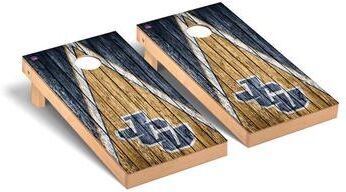Skip's Garage John Carroll Blue Streaks Triangle Cornhole Board Set