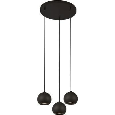 SEARCHLIGHT Hängeleuchte "Eindhoven 3Lt Pendant - Sand Black Metal", schwarz (sand, schwarz), 3, Ø 39cm H: 200cm, 1 Stk., Leuchten, Hängeleuchte