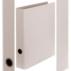 Falken 22001584 Vegan Ordner PURE Raw A4, 5 cm Rücken, ohne Kantenschutz - Grau