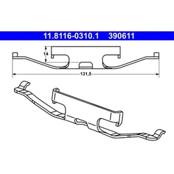 Feder Bremssattel ATE 11.8116-0310.1 (20 Stk.) für VW Touareg Multivan T5