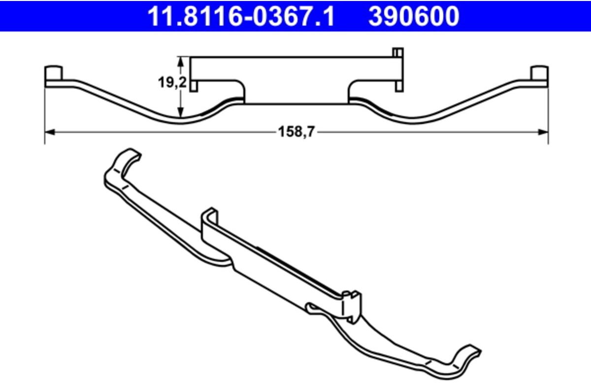 Feder, Bremssattel ATE 11.8116-0367.1