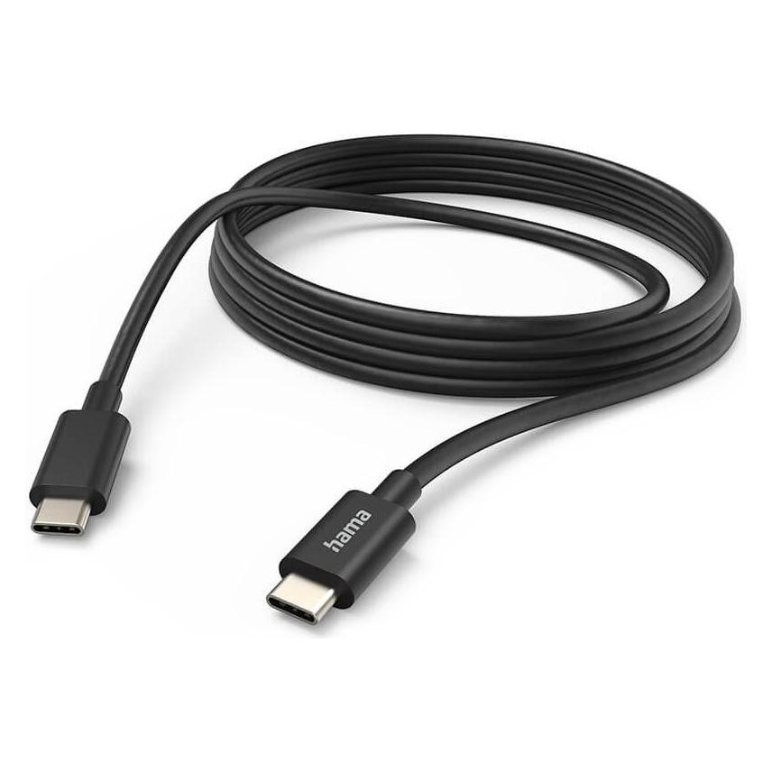 Hama USB-Kabel,USB-C-USB-C, 3 m, sw (3 m, USB 2.0, 60 W) (00201593)