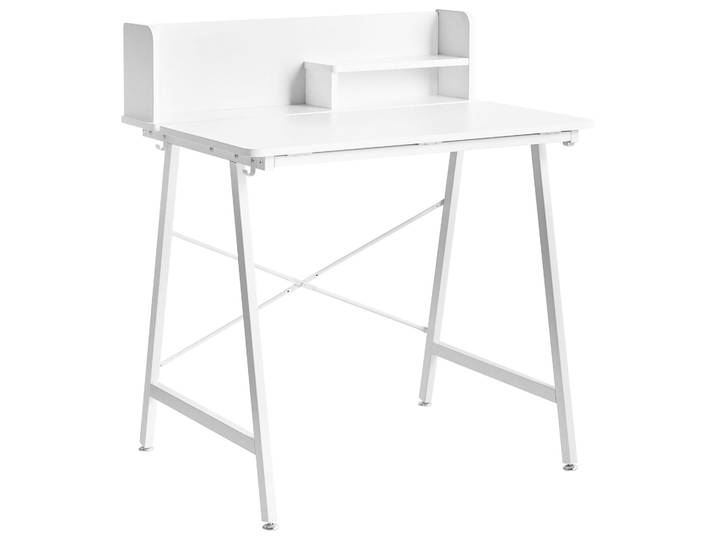 BELIANI Zeichentisch Weiß Faserplatte 80 x 62 cm mit Neigbarer Tischplatte Verstellbar Modernes Design Homeoffice Schreibtisch Bürotisch