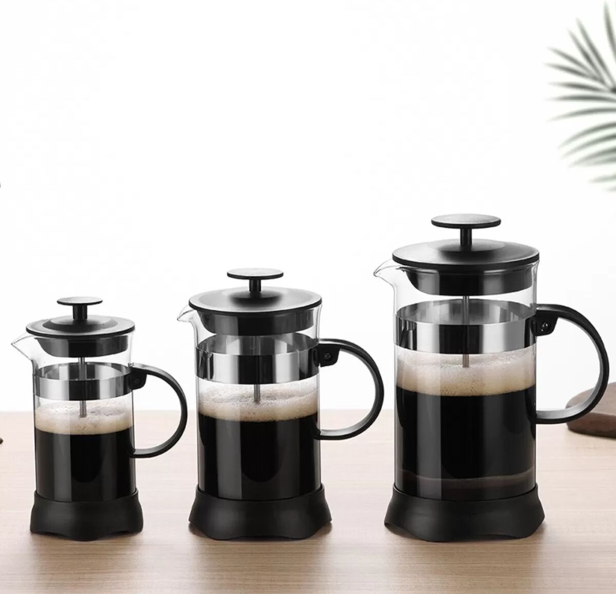 INF 304 Edelstahlfilter French Press Kaffeebereiter – Hitzebeständiges Glas, Kaltbrühkompatibel 800 ml