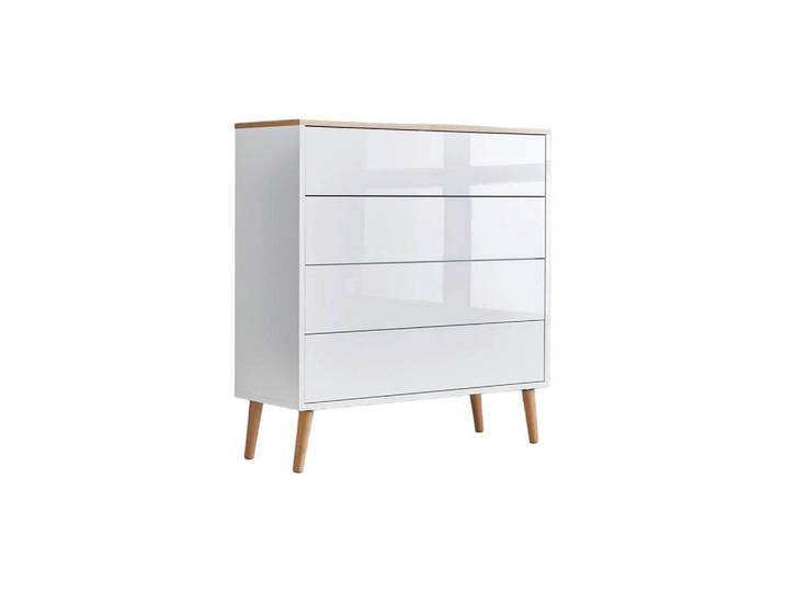 Kommode 79 cm Mailand Typ 3 + Hf, Weiß