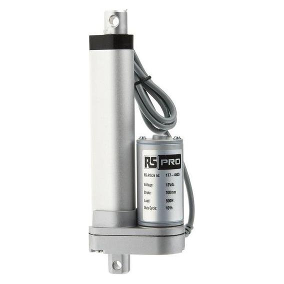 RS PRO Micro Linear Actuator, 100mm, 12V dc, 500N, 14.6mm/s (1774503)