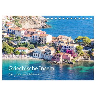 Griechische Inseln - Ein Jahr im Mittelmeer (Tischkalender 2027 DIN A5 quer), CALVENDO Monatskalender
