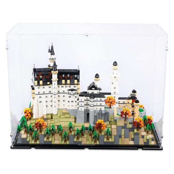 iDisplayit Acryl-Display für LEGO 21063 Schloss Neuschwanstein (Mit schwarzem Boden) (EC472136NS-BLK)