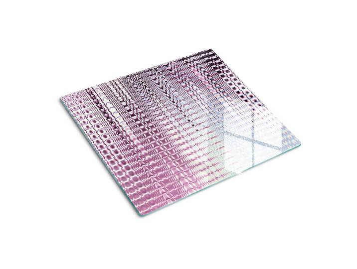 Tulup Glasplatte 60x52 cm Fraktale Grafiken, Weiß, Glas, 60x0.4x52 cm, Küchen, Küchenelektrogeräte, Herde, Herdabdeckplatten