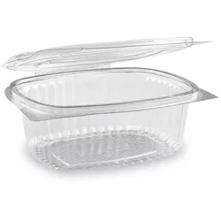 Feinkostbecher (rPET) mit Deckel oval klar 500ml