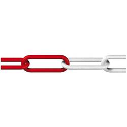 dörner + helmer 128954 Absperrkette Rot, Weiß Kunststoff 25 m
