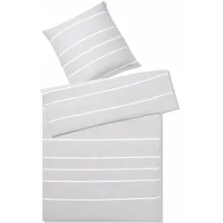 Elegante Bettwäsche »Relax« Hellgrau 7047-19 Bettwäsche / 155x220 cm / 80x80 cm