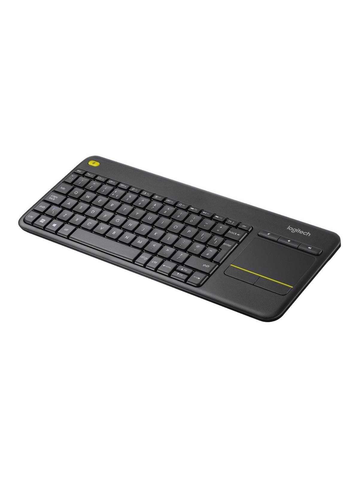 Logitech K400 Plus Ergonomic Wireless Touch - Tastatur - Englisch (UK) - Schwarz