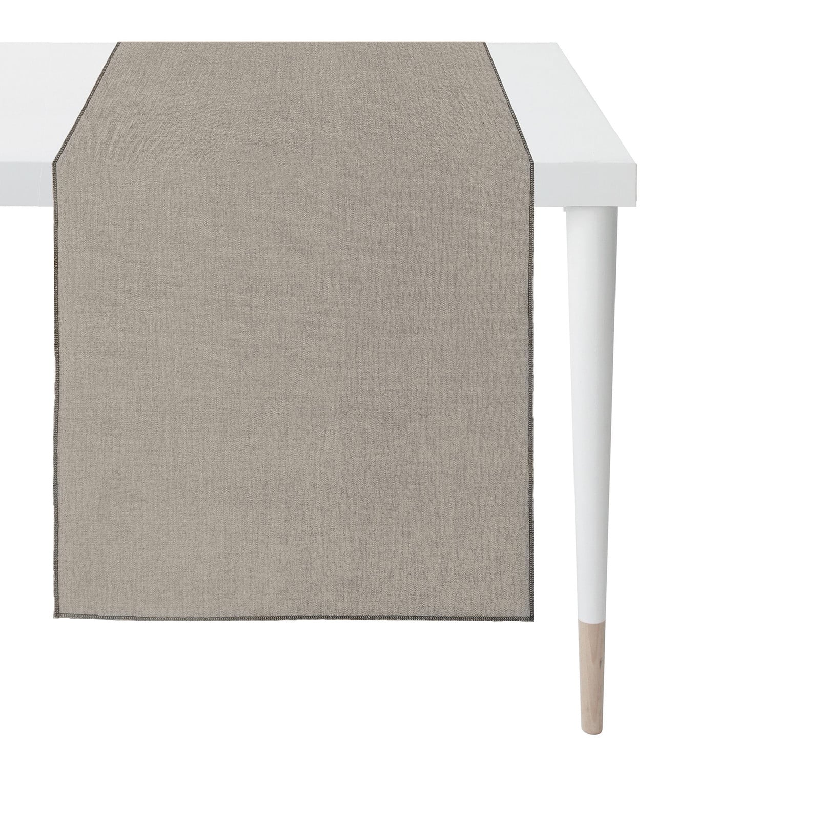 home24 Tafelloper Stone beige B: 46 cm, L: 140 cm