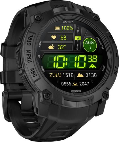 Garmin Instinct 3 AMOLED - 50mm Tactical Edition Smartwatch Schwarz