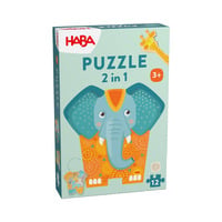 Puzzle 2 in 1 Elefant