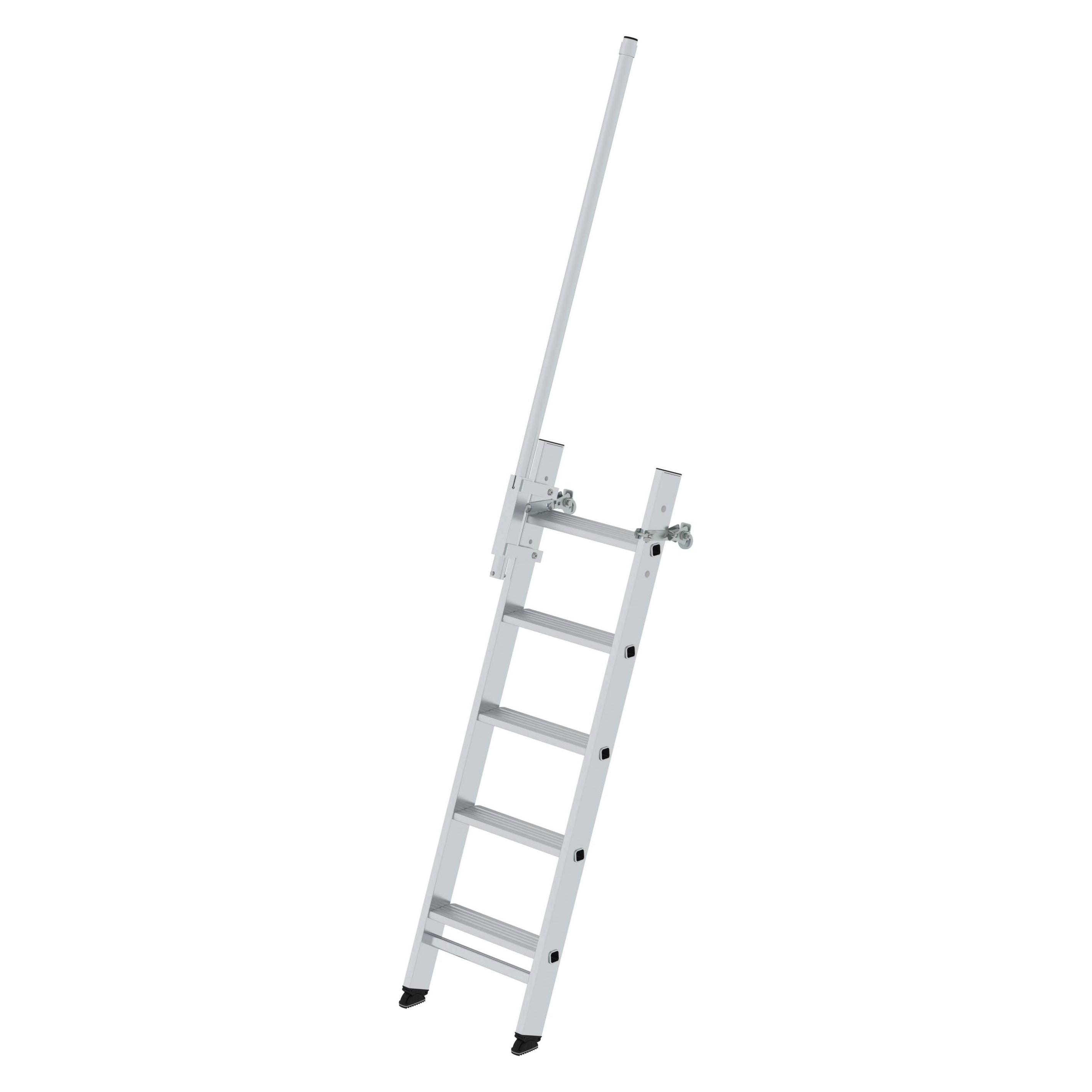 Munk Stufen-Anlegeleiter LKW 5 Stufen, inkl. Magnet-Montagesatz inkl. Ausstiegsholm links (Anlegeleiter, 143 cm) (040341)