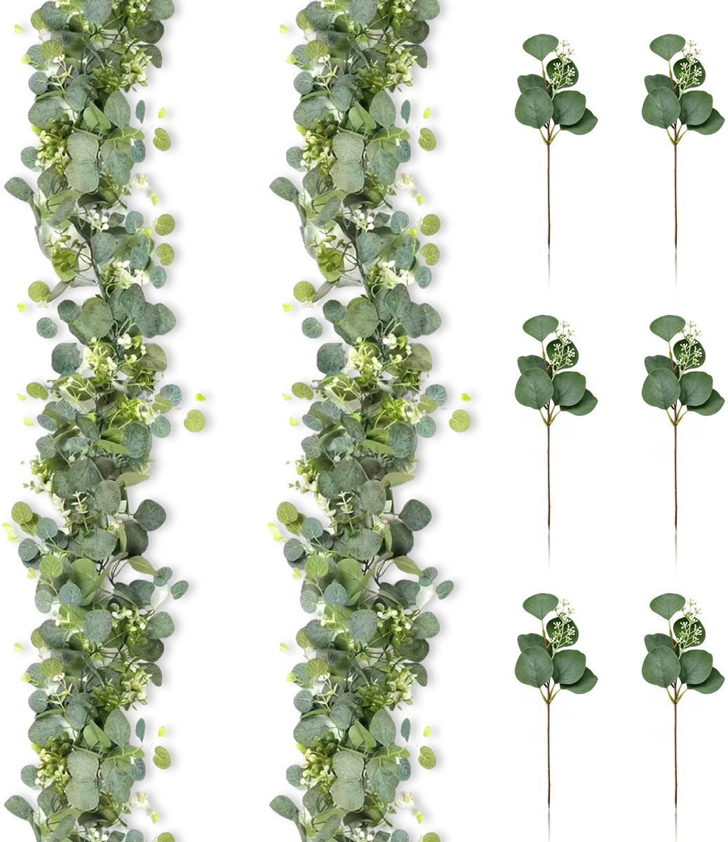 ShopVlot Eucalyptus slinger 1,8 m voor decoratie van muren en bruiloften