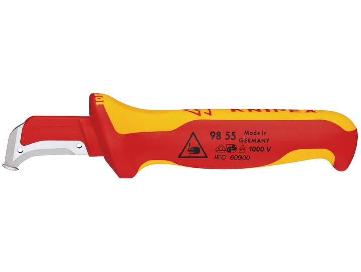 Couteau à gaine de câble VDE\, lame de 155 mm\, largeur de 38 mm\, Knipex 4003773022558