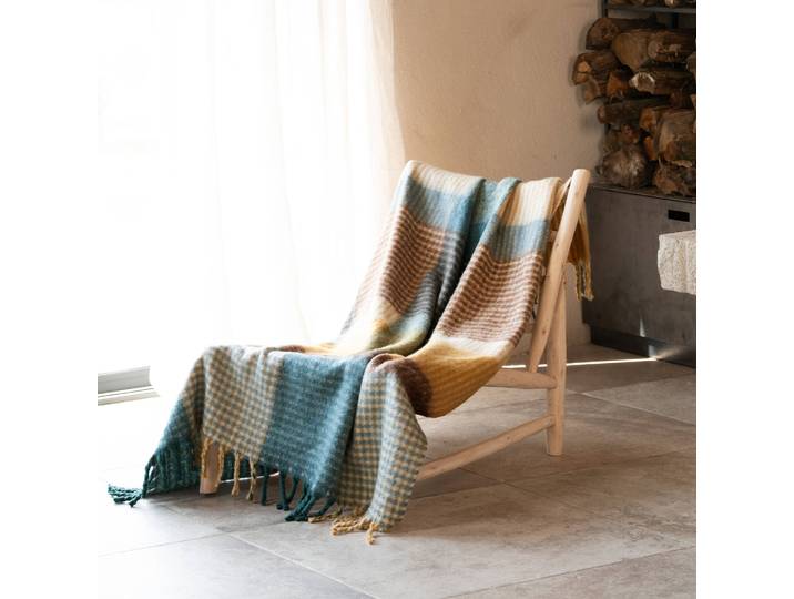 Plaid rayé toucher doux - Blancheporte