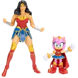 Jakks Pacific Sonic The Hedgehog x Dc Comics Amy & Wonder Woman figure