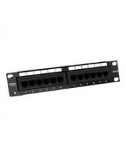 TRENDnet Patch Panel RJ-45 X 12 X TC-P12C6, 12x Gigabit RJ-45, Cat. 6, Unshielded Schwarz (TC-P12C6)