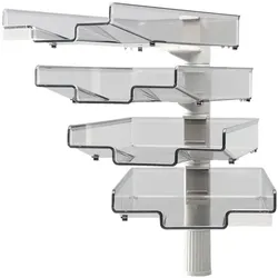 Hansa Briefkorb Schwenkarm 4er-Schwenkflügler H503400 grau, 24x34 cm