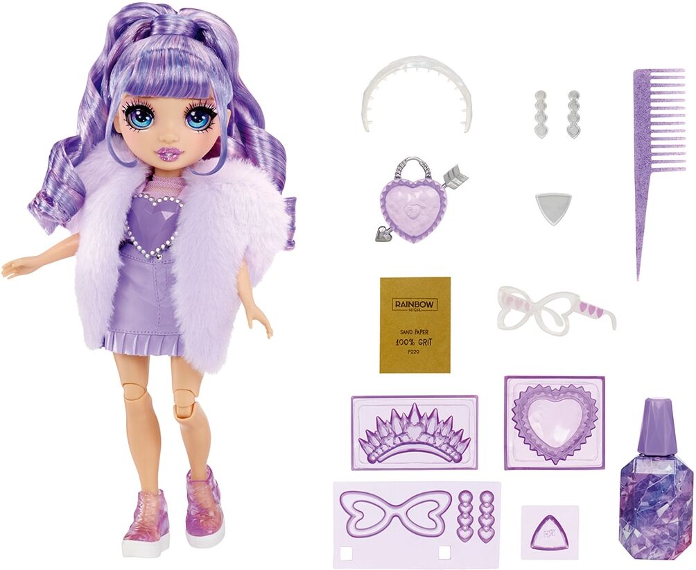 Rainbow High Muñeca Crystal Fashion Doll Violet .
