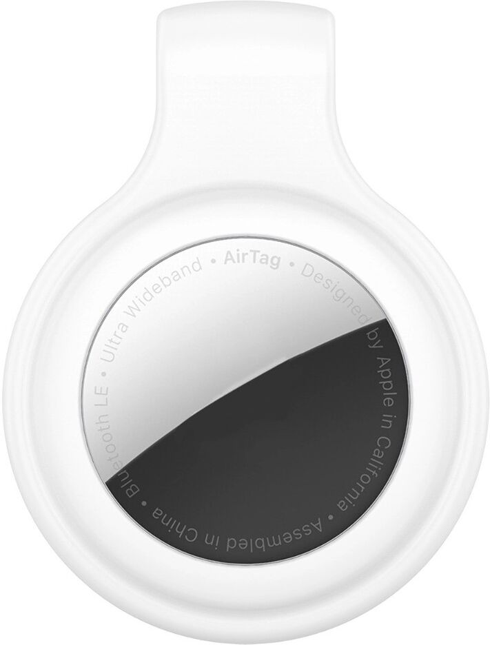 INF Tracker-Schutzhülle kompatibel mit Apple AirTag 2 – Silikon Clip-On Halter, ergonomischer Staub- und Stoßschutz, mehrere Weiß