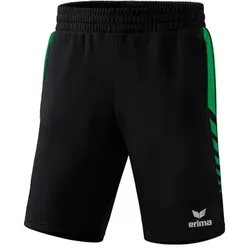 Erima Six Wings Worker Shorts Kinder - schwarz/smaragd - 164