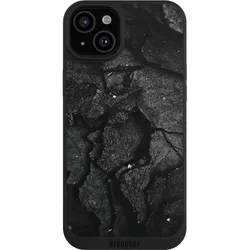 Nivocase Handyhülle für Apple iPhone 15 Plus Hülle NIVOpure Case Schwarz Beton Stein schwarz (Apple iPhone 15 Plus), Smartphone Hülle, Schwarz