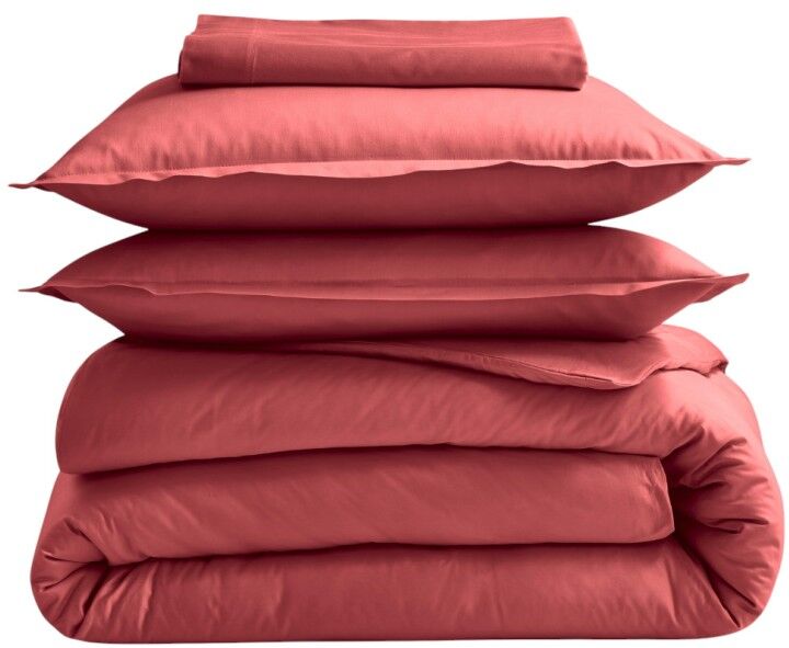 Drap housse percale Tradilinge ACAJOU (Couleur : Acajou)