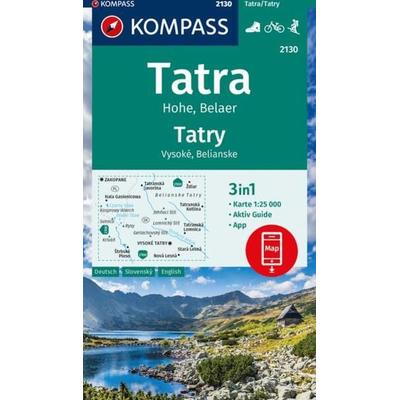 KOMPASS Wanderkarte 2130 Tatra Hohe, Belaer / Tatry, Vysoké, Belianske 1:25.000, Sonstige von , Kompass-Karten, 978-3-99154-178-3