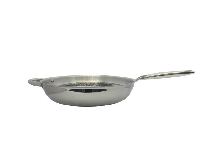 Homeware Profession. Schmorpfanne, Edelstahlfarben, Metall, konisch, Lfgb, backofengeeignet, antihaftbeschichtet, Kochgeschirr, Pfannen, Bratpfannen