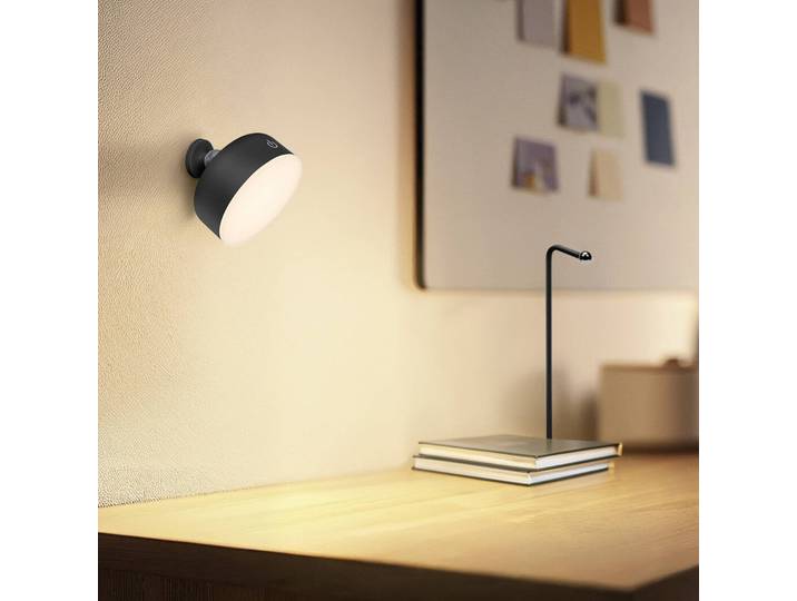 OSRAM Klemmleuchte DECOR HELPER GADGET, dimmbar, schwarz, für Schlafzimmer, Kunststoff, Modern, Klemmleuchte