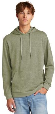 District DT1300 Perfect Tri Fleece Pullover Hoodie in Military Green Frost size Large   Polyester Blend