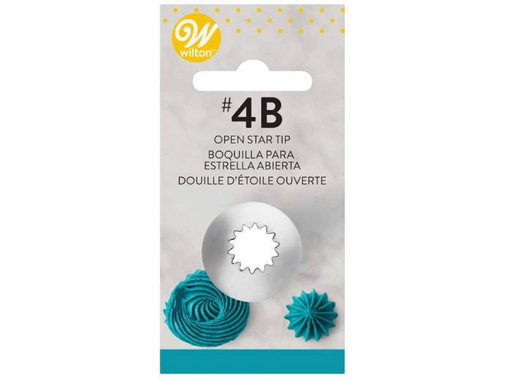 Wilton Spuitmondje - #4B Open Ster - Garneerspuit voor Taartdecoratie