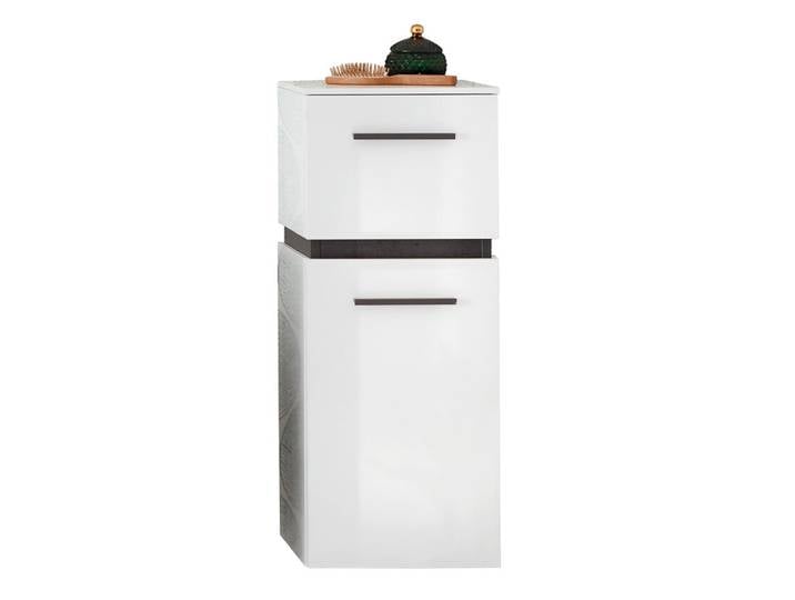 Highboard RIMINI schneeweiß/ dunkelgrau