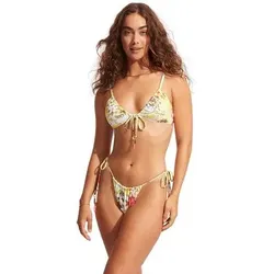 SEAFOLLY Damen Bikinioberteil Coast To Coast Drawstring Bralette, Größe 40 in Gelb Gelb