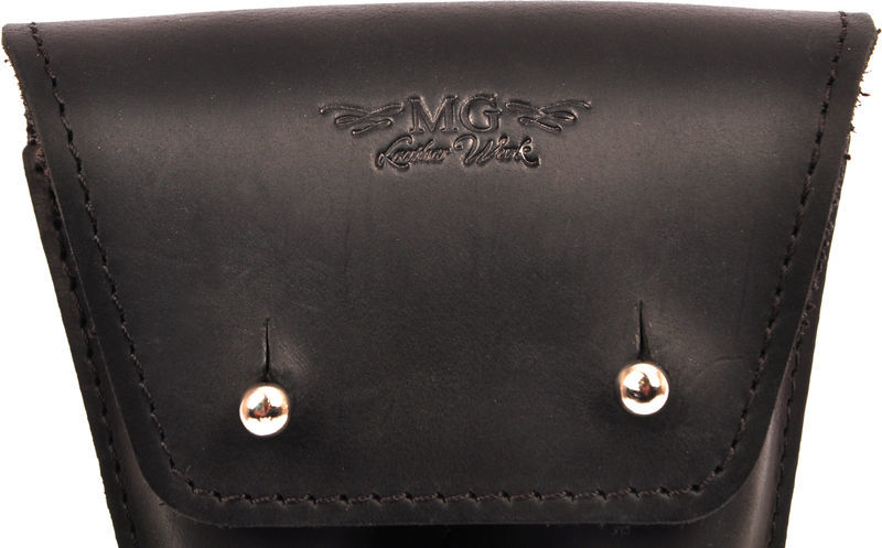 MG Leather Work Trumpet Mouthpiece Pouch 2 B Black