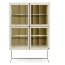 Musterring Highboard Kara-Frame Lack Seidengrau
