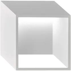 Wandlampe Innen LED Modern Flurlampe Wand LED Lampe Treppenhaus Wand Innen weiß, Down Strahler Metall, 5,5W 400Lm warmweiß, LxBxH 25x9,2x25 cm, Wofi 4416.01.06.8000