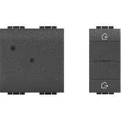Legrand L4510C Gateway + 1-moduliger Masterswitch LivingLight with Netatmo, Farbe: Anthrazit