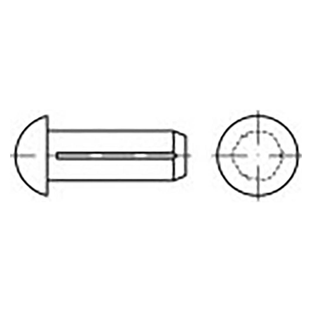 Toolcraft TO-6865908 Halbrundkerbnagel Stahl 2000 St. (2000 Stk., 12 mm) (TO-6865908)