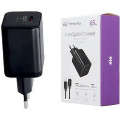 Neues GaN-Netzteil 65W USB-C QC PD + USB-C-Kabel 200 cm Encore Energy MD-652mC